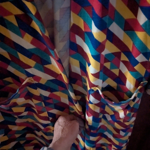 Colorful Geometric Patterned Long Cardigan - Picture 2 of 4